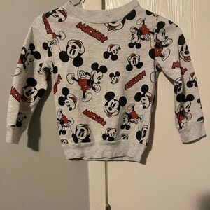 Disney Gray and Red Mickey Mouse sweatshirt -Like new